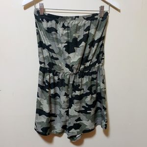 Ardene Army Military Pattern Women's Romper Elastic Waist Size Large  NWOT
